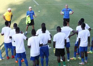 KPL-All-Stars-players-being-trained-by-Mallaga-CF-coach-Diego-Vera-Idoate-Malaga Kenia Selection Team - July 2017 - CD Sportcab Marbella.