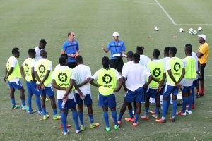 KPL-All-Stars-players-being-trained-by-Mallaga-CF-coach-Diego-Vera-Idoate-Malaga Kenia Selection Team - July 2017 - CD Sportcab Marbella.