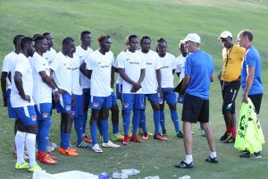 KPL-All-Stars-players-being-trained-by-Mallaga-CF-coach-Diego-Vera-Idoate-Malaga Kenia Selection Team - July 2017 - CD Sportcab Marbella.