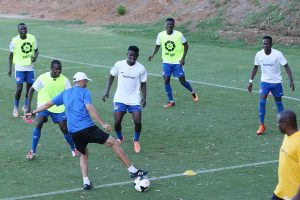 KPL-All-Stars-players-being-trained-by-Mallaga-CF-coach-Diego-Vera-Idoate-Malaga Kenia Selection Team - July 2017 - CD Sportcab Marbella.