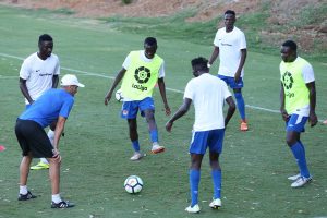 KPL-All-Stars-players-being-trained-by-Mallaga-CF-coach-Diego-Vera-Idoate-Malaga Kenia Selection Team - July 2017 - CD Sportcab Marbella.