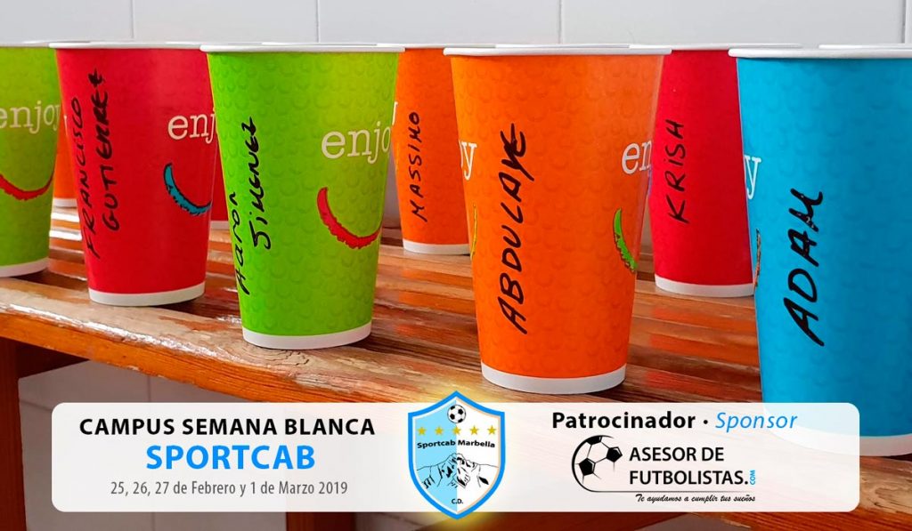 Campus-Semana-Blanca-Sportcab-2019 - Vasos con nombre