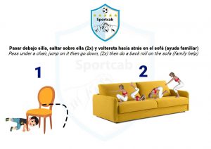 Paso-por-debajo-silla,-Salto-silla,-voltereta-atrás-sofa - Sportcab